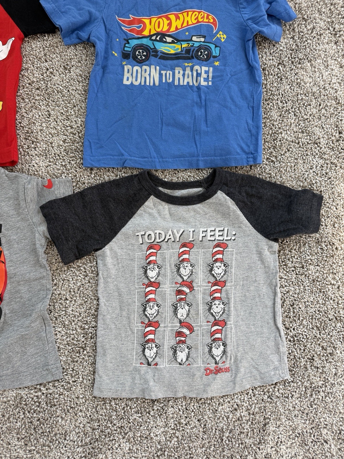 Hot Wheels Disney Dr. Seuss Toddler Boys 2T Graphic T-Shirt Lot 9pc Cotton Blend