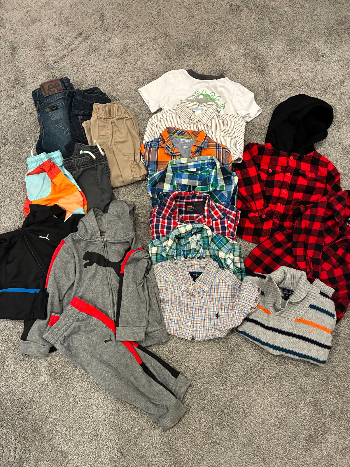 Puma, Janie & Jack, Ralph Lauren, Lee & More! Toddler Boys Clothing Lot Size 3T