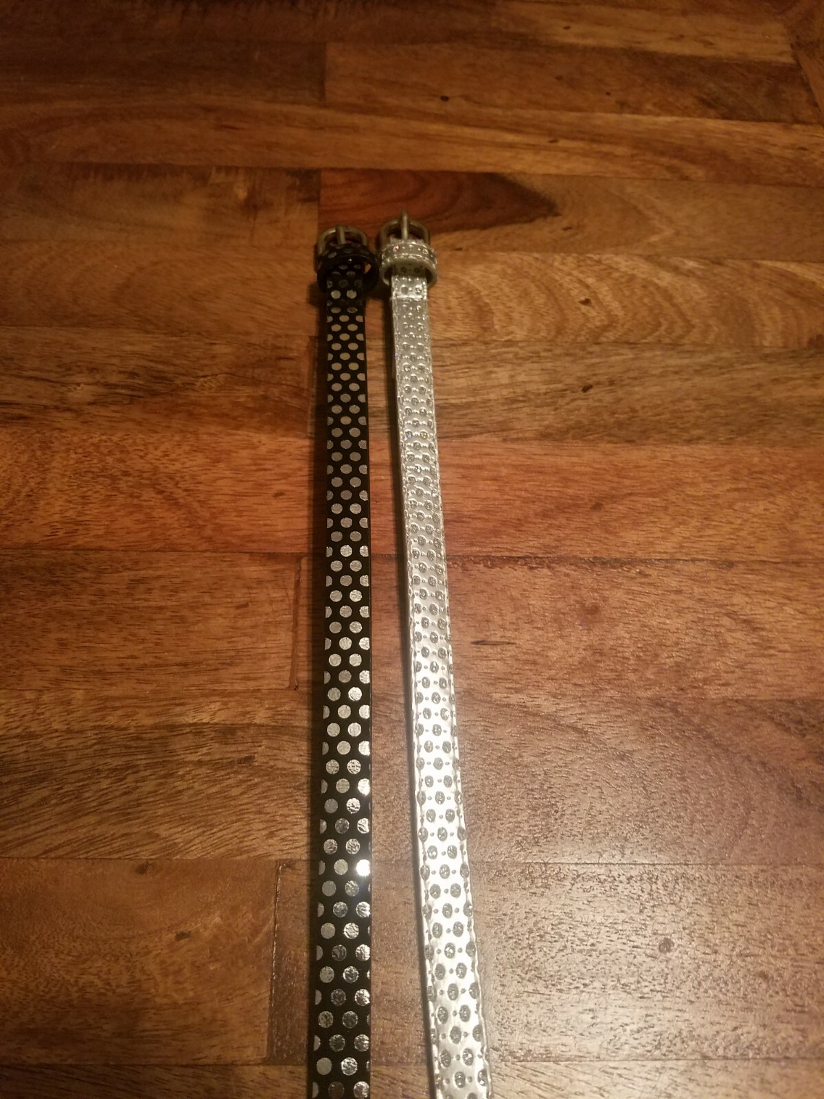 Huge Lot of 2 Pieces Justice: Black & Silver Girls&rsquo; Belts Used Fashion Accessory