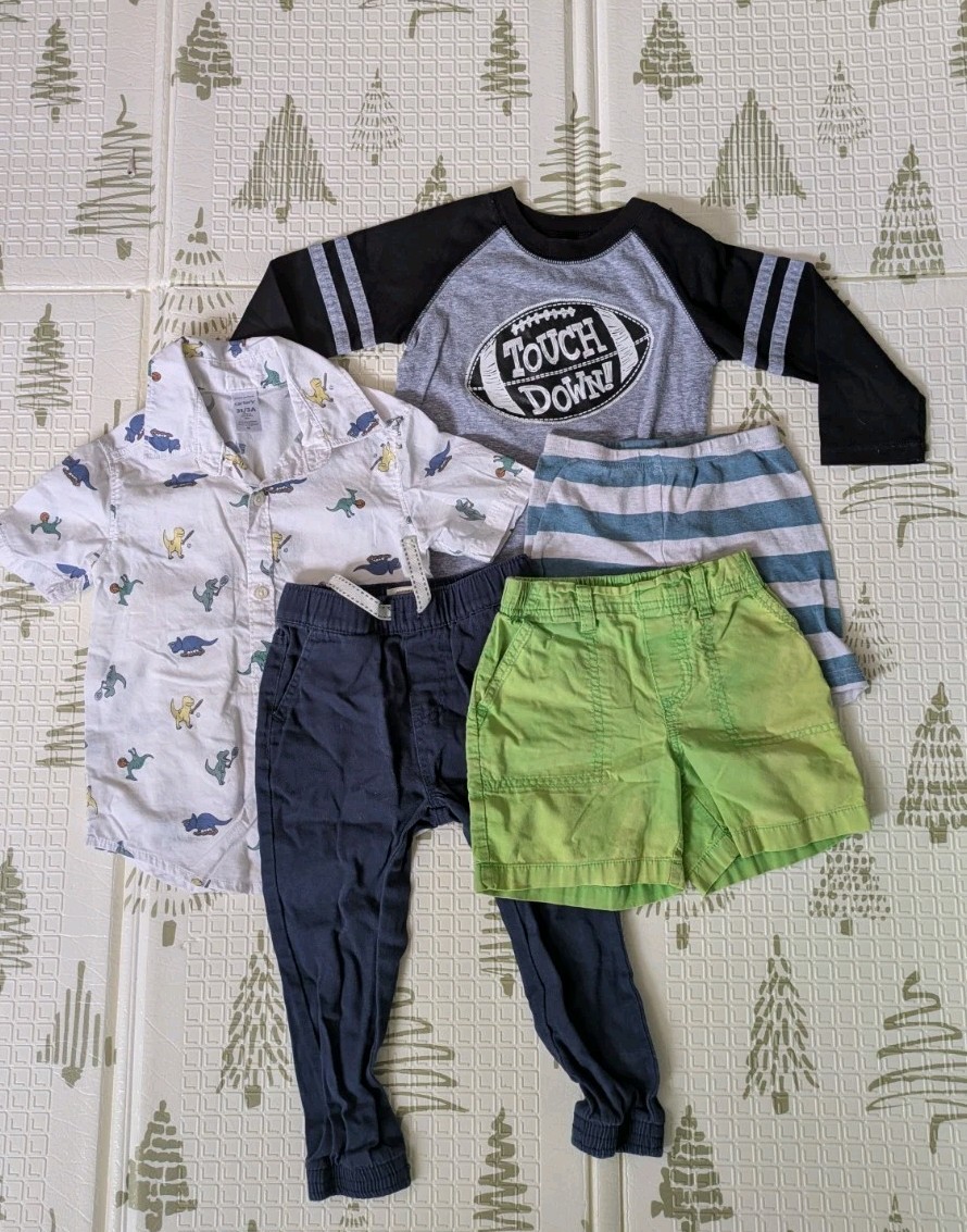 Boys 3T Clothing Outfits Lot 5PC – Carter&rsquo;s, Garanimals, Weatherproof, Circo