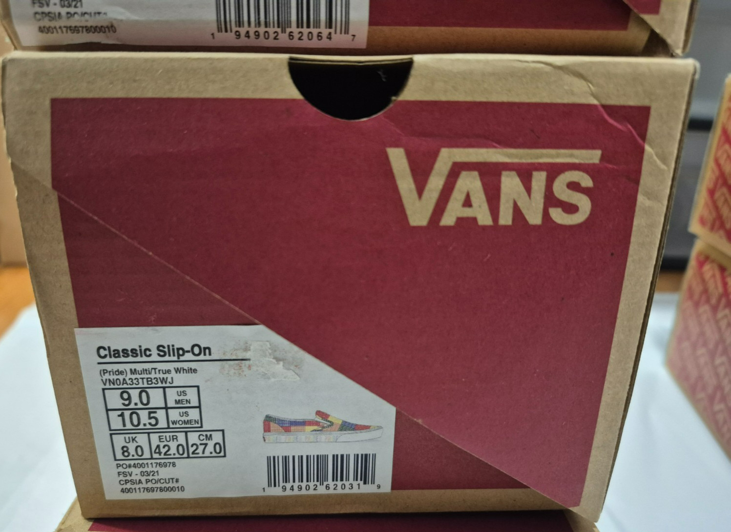 Bulk Vans Classic Slip On and Sk-8 Mid PRIDE Multi-Color Rainbow Mens Shoes