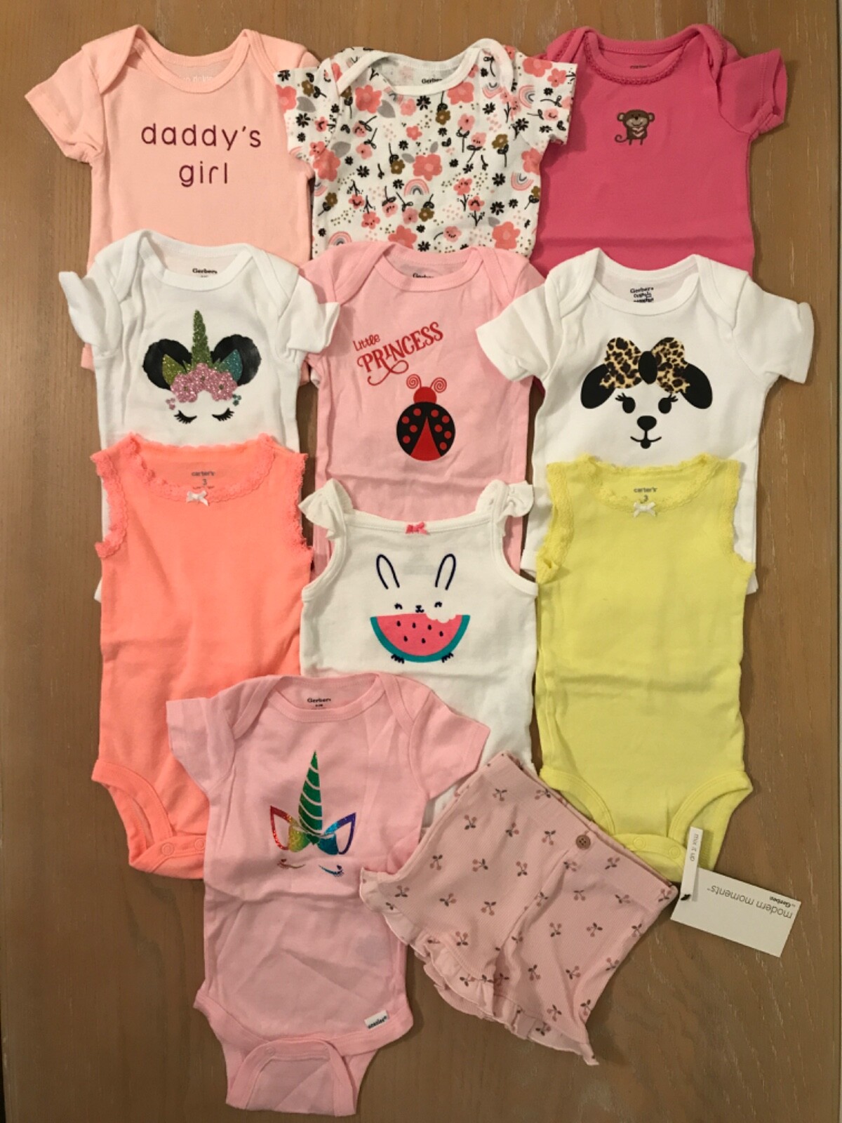 Gerber/Others Infant Girls Summer Clothing Lot of 11 (2 New) Size 0-3, 3 Months